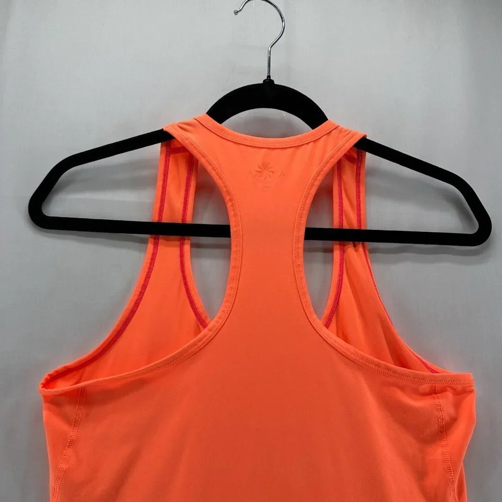Athleta Top Size XS Chi Tank Scoop Neck Racerback Athletic Workout Neon Orange - Picture 5 of 10